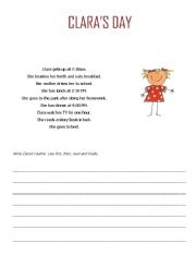 English worksheet: Claras Day