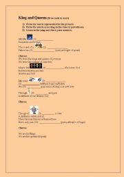 English worksheet: Kings and Queens by 30 seconds to mars