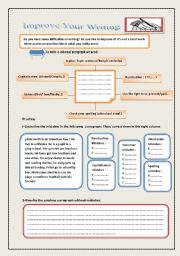 English Worksheet: Improve your writing