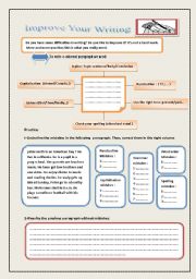 English Worksheet: Improve your writing