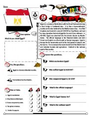 English Worksheet: RC Series_Level 01_Country Edition_50 Egypt  (Fully Editable + Key)