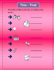 English Worksheet: this that