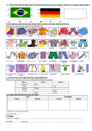 English Worksheet: Colours and clothes