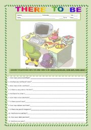 English Worksheet: Verb There To Be