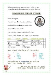 English Worksheet: Simple Present Introduction