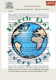 English Worksheet: The Importance of Earth Day