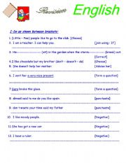 English Worksheet: mixed grammar