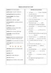 English Worksheet: Phrasal Verbs with GET & GIVE