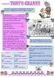 English Worksheet: TONYS GRANNY