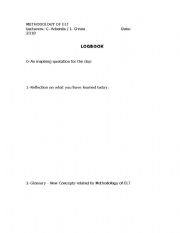 English Worksheet: Log Book
