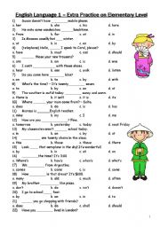 English Worksheet: practice on elementary level (language leader - elementary)