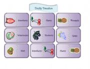 English Worksheet: Fruits Domino