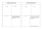 English worksheet: long and short division
