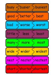 English Worksheet: comperatives puzzle pieces