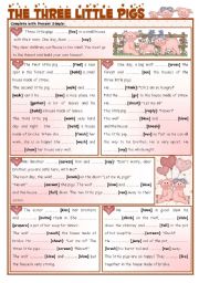 English Worksheet: Fairy Tales/Stories (24) : The three little pigs
