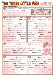 English Worksheet: Fairy Tales/Stories (24) : The three little pigs