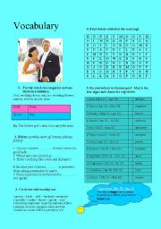 English Worksheet: Marriage