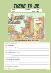 English Worksheet: There To Be