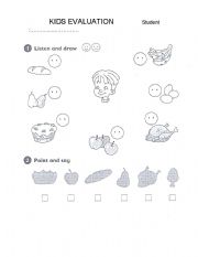 English Worksheet: Kids evaluation