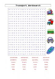 English Worksheet: transports