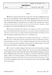 English Worksheet: english 4th form test