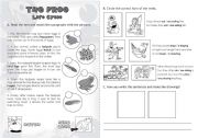 English Worksheet: The Frog: Life Cycle