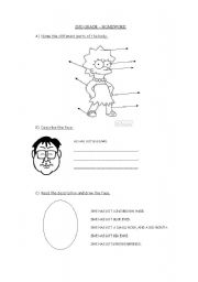 English worksheet: BODY AND FACE REVISION