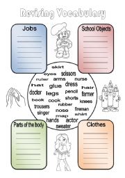 English Worksheet: Revising vocabulary