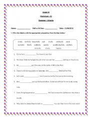 English worksheet: Adverbs