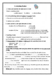 first term ordinary test 9th form (Tunisian sts)