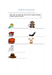 English worksheet: labelling pictures