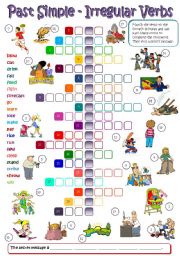 Past Simple - IRREGILAR VERBS (B&W + KEY included)