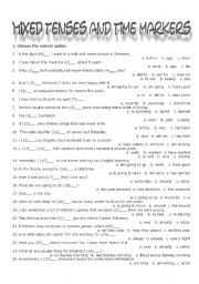 Mixed Tenses and Time Markers