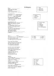 English Worksheet: Song about Generation Gap
