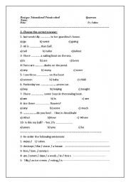 English Worksheet: grammar worksheet