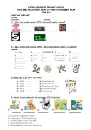 English Worksheet: an exam for you