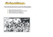 English Worksheet: schooldays 