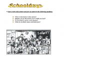 English worksheet: schooldays 