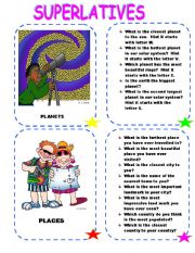 English Worksheet: CONVERSATION  SUPERLATIVES