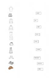 English worksheet: Clothes Matching