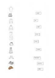 English Worksheet: Clothes Matching