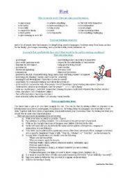 English Worksheet: qualities and reasons to work