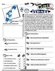 English Worksheet: RC Series_Level 01_Country Edition_54 Israel (Fully Editable + Key)