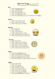 English Worksheet: Feelings / Emotional States