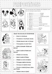 English Worksheet: Prepositions of place