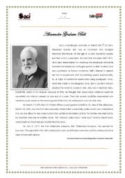 English Worksheet: Alexander Graham Bell