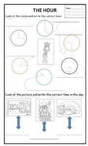 English worksheet: the hour 