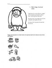 English worksheet: Parts of the body/likes and dislikes
