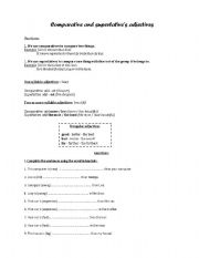 Comparatives and Superlatives worksheet