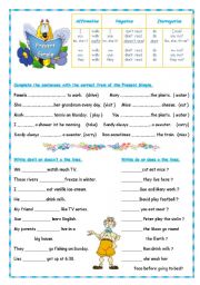 English Worksheet: Present Simple